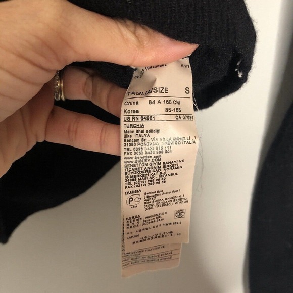 Benetton boys size S Small Lana Wool Button Up Cardigan - Picture 4 of 7